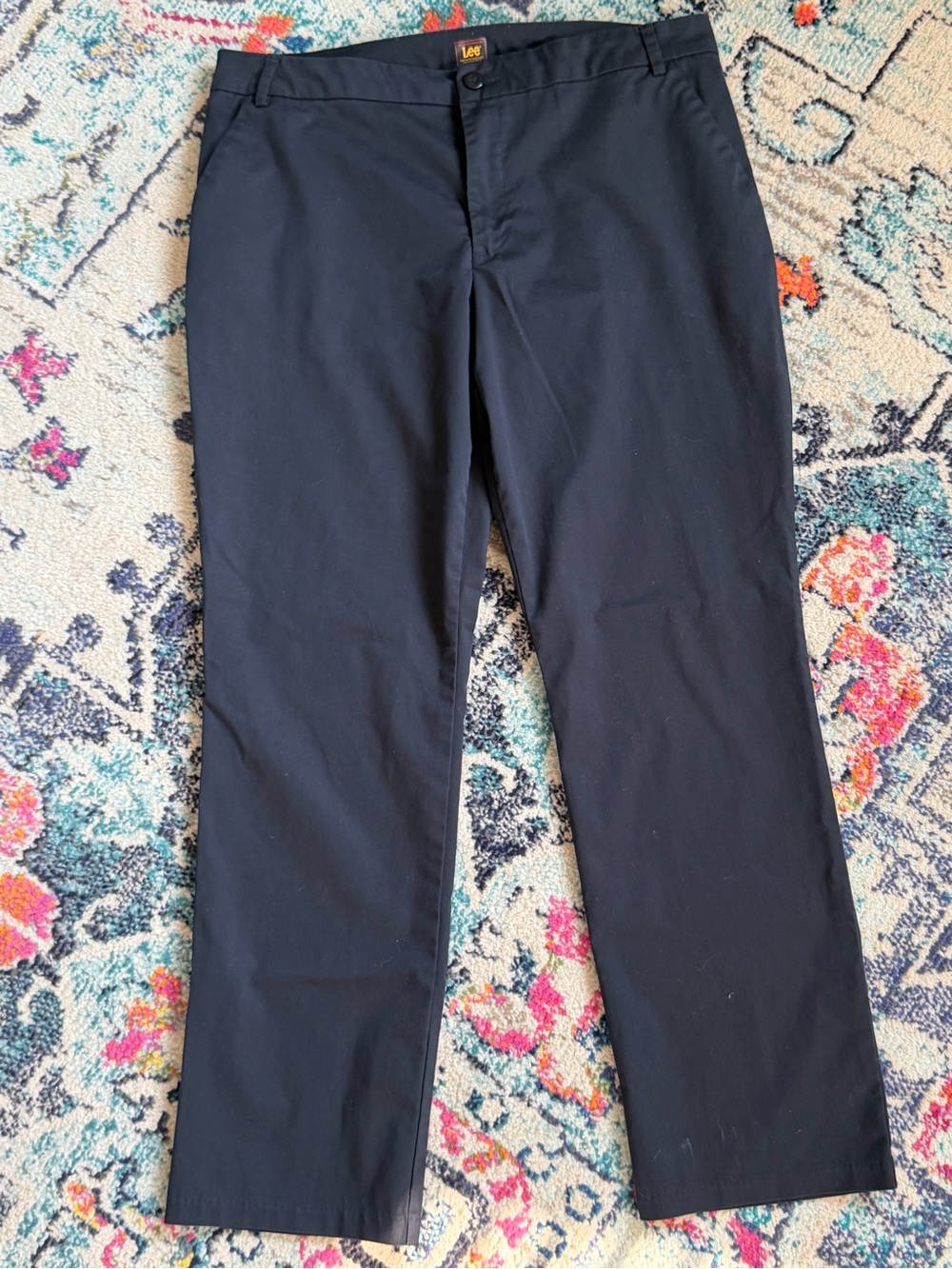 Lee Black Straight-Leg Chinos